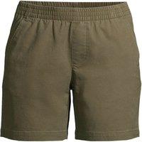 Lands' End Women's Pull On 7" Chino Shorts in Dark Green | Size: 14-16
