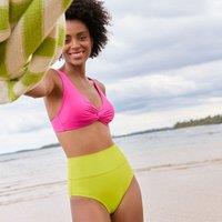 Lands' End Women's Foldover Bikini Bottoms in Lime | Size: 16