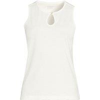 Lands' End Women's Supima Cotton Keyhole Vest Top in Ivory | Size: 16-18