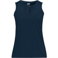 Lands' End Women's Supima Cotton Keyhole Vest Top in Dark Navy | Size: 16-18