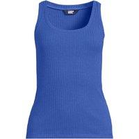 Lands' End Women's Pointelle Ribbed Scoop Neck Vest in Blue | Size: 10-12