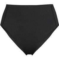 Lands' End Women's Tugless Quick Dry High Leg Bikini Bottoms in Black | Size: 22