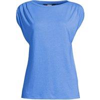 Lands' End Women's Linen Blend Boatneck Tee in Blue | Size: 20