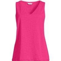 Lands' End Women's Slub Jersey Vest Top in Pink | Size: 8