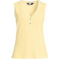 Lands' End Women's Plus Linen Blend Sleeveless Top in Yellow | Size: 20-22