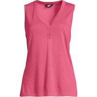 Lands' End Women's Petite Linen Blend Sleeveless Top in Pink | Size: 8