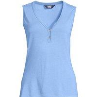 Lands' End Women's Linen Blend Sleeveless Top in Pale Blue | Size: 14-16