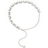 MODISHION Women's Butterfly-Shaped Charms Adjustable Metal Waist Chain Accessory in Silver