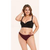 MODISHION Women's Seamless Push Up Underwire Brassiere Three-Quarter Cup Bra in Black | Size: 40E