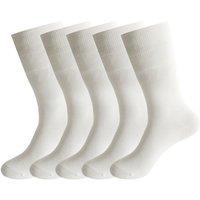 MODISHION Women's 6 Pairs Cotton Crew Socks in White