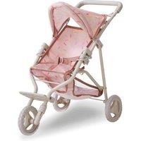 Teamson Kids Women's Jogging Doll Stroller with Canopy, Basket & Harness in Beige