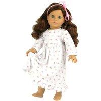 Teamson Kids Women's Sophia's Long Nightgown with Floral Print for 18" Dolls, White in Purple
