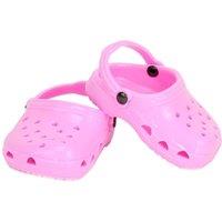 Teamson Kids Women's Sophia's Clog Sandal Shoes Accessory for 18" Dolls, Light Pink in White