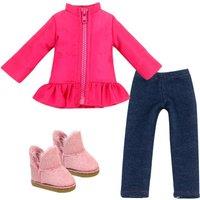 Teamson Kids Women's Sophia's 3-Piece Winter Outfit with Boots for 14.5" Dolls, Hot Pink in Blue