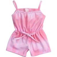 Teamson Kids Women's Sophia's Summer Tie Dye Romper with C"ed Waist for 18" Dolls, Pink in Green