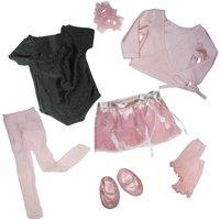 Teamson Kids Women's Sophia's 7-Piece Ballet Leotard & Sweater Set for 18" Dolls, Light Pink