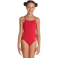 Arena Women's Team Challenge Solid Swimsuit - Red/White in Red | Size: 14-15 Years