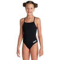 Arena Women's Team Challenge Solid Swimsuit - Black/White in Black | Size: 14-15 Years