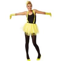 tectake Women's Tulle Tutu With Braces in Yellow | Size: S/M