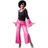 tectake Women's Disco Starlet Pinky Costume in Pink | Size: 2XL