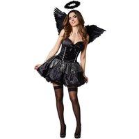 tectake Women's Angel Costume in Black | Size: XL