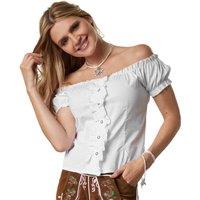 tectake Women's Gerti Traditional German Blouse in White | Size: XL
