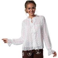 tectake Women's Traditional German Blouse in White | Size: 2XL