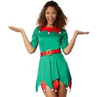 tectake Women's Festive Christmas Elf in Green | Size: XL