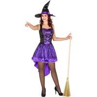 tectake Women's Purple Witch's Costume | Size: XL