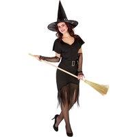 tectake Women's Sorceress Costume in Black | Size: Medium