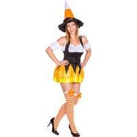 tectake Women's Halloween Lady Costume in Orange | Size: XL
