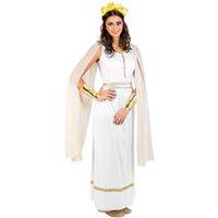 tectake Women's Olympian Greek Goddess Costume in White | Size: Medium