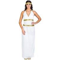 tectake Women's Goddess Athena Costume in White | Size: Medium