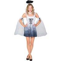 tectake Women's Dark Angel Costume in White | Size: Medium