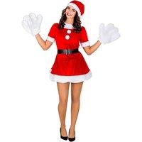 tectake Women's Christmas Elf Costume in Red | Size: Small