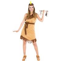 tectake Women's Native American Hope Costume in Brown | Size: Medium