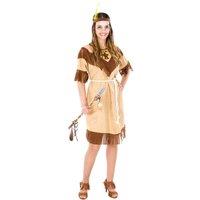 tectake Women's Native American Trinity Costume in Brown | Size: Medium