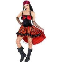 tectake Women's Elizabeth Pirate Costume in Red | Size: 2XL