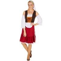 tectake Women's Costume Medieval Maid | Size: Large