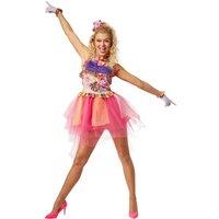 tectake Women's 80S Music Star Costume | Size: 2XL