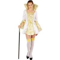 tectake Women's Empress Costume in White | Size: Small