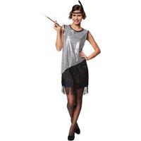 tectake Women's South Carolina Costume in Silver | Size: Medium