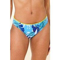 Beachcomber Women's Standard High Leg Midi Bikini Brief in Turquoise | Size: 16
