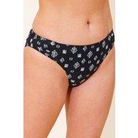 Beachcomber Women's Standard High Leg Midi Bikini Brief in True Black | Size: 12