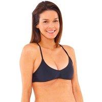 Scuba Women's Cross Back Bikini Top in Black | Size: 12