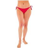 Scuba Women's Tie Side Ruched Bikini Briefs in Red | Size: 14