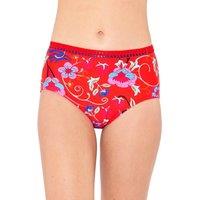 Beachcomber Women's Crochet High Waist Bikini Brief in Red | Size: 18
