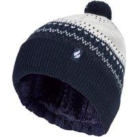 Heat Holders Women's Knitted Beanie Bobble Hat with Small Pom Pom in Cream