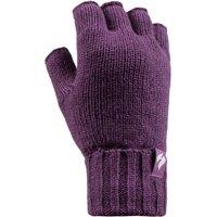 Heat Holders Women's Knitted Fleece Lined Winter Thermal Fingerless Gloves in Plum