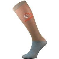 COMODO Women's 1 Pack Microfibre Knee High Horse Riding Equestrian Socks in Beige | Size: 3-5.5